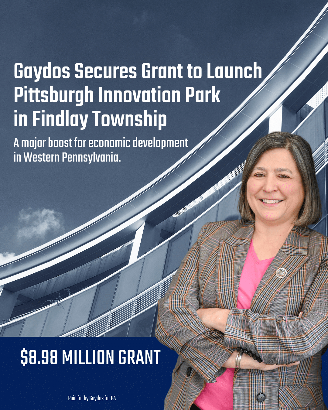 Gaydos Secures Grant to Launch Pittsburgh Innovation Park in Findlay Township